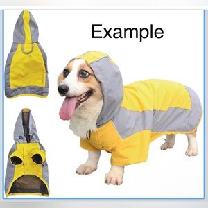 🐰 Water-Resistant XL Dog Rain Jacket with Hood
